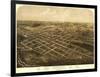 Coldwater, Michigan - Panoramic Map-Lantern Press-Framed Art Print