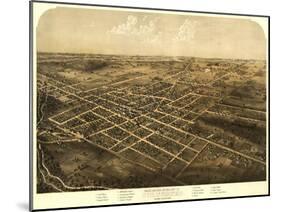 Coldwater, Michigan - Panoramic Map-Lantern Press-Mounted Art Print