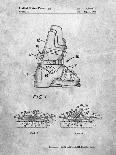 PP66-Burgundy Howard Hughes Oil Drilling Rig Patent Poster-Cole Borders-Giclee Print