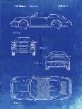 PP994-Vintage Parchment Porsche 911 with Spoiler Patent Poster-Cole Borders-Giclee Print