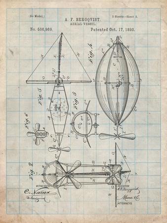 Steampunk Aerial Vessel 1893 Patent