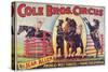 "Cole Bros. Circus: Miss Jean Allen, America's Most Fearless and Daring Horsewoman", Circa 1940-null-Stretched Canvas