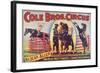 "Cole Bros. Circus: Miss Jean Allen, America's Most Fearless and Daring Horsewoman", Circa 1940-null-Framed Giclee Print