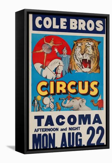 "Cole Bros. Circus: Tacoma", Circa 1938-null-Framed Stretched Canvas