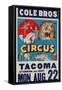 "Cole Bros. Circus: Tacoma", Circa 1938-null-Framed Stretched Canvas