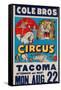 "Cole Bros. Circus: Tacoma", Circa 1938-null-Framed Stretched Canvas