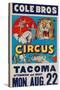 "Cole Bros. Circus: Tacoma", Circa 1938-null-Stretched Canvas