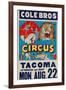 "Cole Bros. Circus: Tacoma", Circa 1938-null-Framed Giclee Print