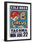 "Cole Bros. Circus: Tacoma", Circa 1938-null-Framed Giclee Print