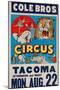 "Cole Bros. Circus: Tacoma", Circa 1938-null-Mounted Giclee Print