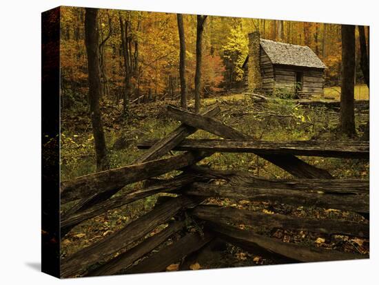 Cole Cabin, Great Smoky Mountains National Park, Tennessee, USA-Jerry Ginsberg-Stretched Canvas