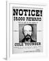 Cole Younger $5,000 Reward-null-Framed Art Print