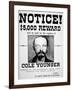 Cole Younger $5,000 Reward-null-Framed Art Print