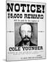 Cole Younger $5,000 Reward-null-Mounted Art Print