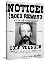 Cole Younger $5,000 Reward-null-Stretched Canvas