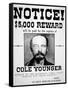 Cole Younger $5,000 Reward-null-Framed Stretched Canvas