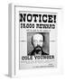 Cole Younger $5,000 Reward-null-Framed Art Print