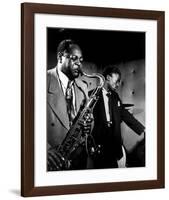 Coleman Hawkins and Miles Davis-William P^ Gottlieb-Framed Art Print