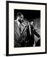 Coleman Hawkins and Miles Davis-William P^ Gottlieb-Framed Art Print