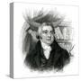 Coleridge with Books-null-Stretched Canvas