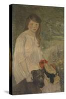 Colette sur fond de jardin (1888-1969), fille de l'artiste-Théophile Alexandre Steinlen-Stretched Canvas