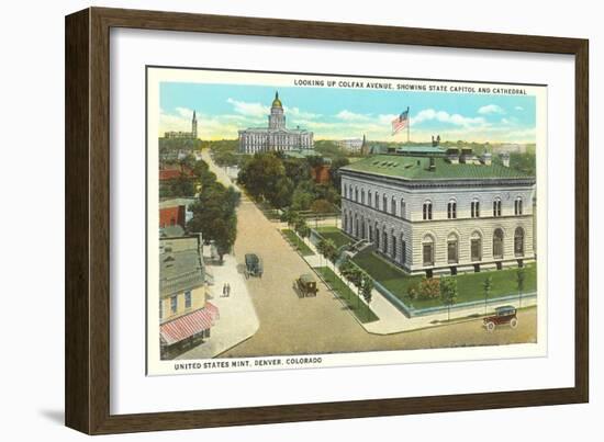 Colfax Avenue, State Capitol, Denver, Colorado-null-Framed Art Print