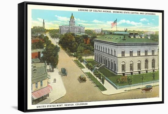 Colfax Avenue, State Capitol, Denver, Colorado-null-Framed Stretched Canvas