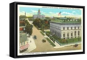 Colfax Avenue, State Capitol, Denver, Colorado-null-Framed Stretched Canvas