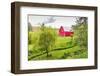 Colfax, Washington State, USA. A red barn on a farm in the Palouse hills.-Emily Wilson-Framed Photographic Print