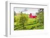 Colfax, Washington State, USA. A red barn on a farm in the Palouse hills.-Emily Wilson-Framed Photographic Print