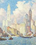 Hudson River Waterfront, New York-Colin Campbell Cooper-Giclee Print