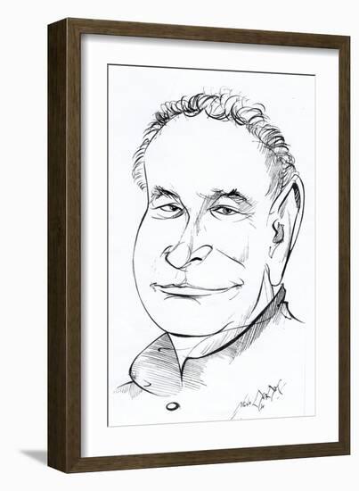 Colin Matthews - caricature of the English composer-Neale Osborne-Framed Giclee Print