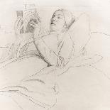 Portrait of Winifred Knights (1899-1947) Reading, c.1921-Colin Unwin Gill-Framed Giclee Print