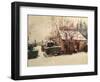 Colkirk out the Window (Oil on Canvas)-Richard Foster-Framed Giclee Print