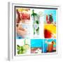 Collage Background With Cocktail And Travel Concept-haveseen-Framed Premium Giclee Print