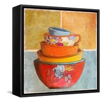 Collage Bowls I-Patricia Pinto-Framed Stretched Canvas