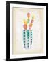Collage Cactus I on Graph Paper-Melissa Averinos-Framed Art Print