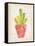 Collage Cactus VI on Graph Paper-Melissa Averinos-Framed Stretched Canvas