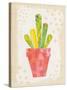 Collage Cactus VI on Graph Paper-Melissa Averinos-Stretched Canvas