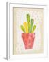 Collage Cactus VI on Graph Paper-Melissa Averinos-Framed Art Print