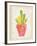 Collage Cactus VI on Graph Paper-Melissa Averinos-Framed Art Print