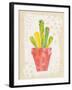 Collage Cactus VI on Graph Paper-Melissa Averinos-Framed Art Print