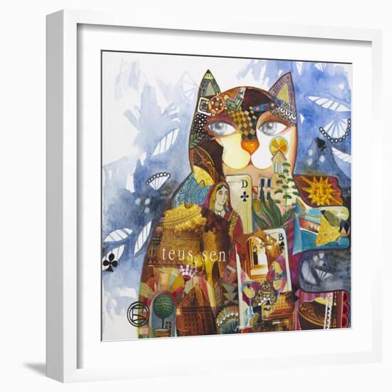 Collage Cat-Oxana Zaika-Framed Giclee Print
