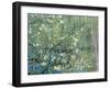 Collage Design with Painting Elements - Almond Branches in Bloom & Trees and Undergrowth-Elements of Vincent Van Gogh-Framed Art Print