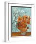 Collage Design with Painting Elements - Sunflowers & Almond Branches in Bloom-Elements of Vincent Van Gogh-Framed Art Print