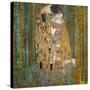 Collage Design with Painting Elements - The Kiss & Tannenwald (Pine Forest)-Elements of Gustav Klimt-Stretched Canvas