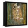 Collage Design with Painting Elements - The Kiss & Tannenwald (Pine Forest)-Elements of Gustav Klimt-Framed Stretched Canvas