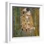 Collage Design with Painting Elements - The Kiss & Tannenwald (Pine Forest)-Elements of Gustav Klimt-Framed Art Print