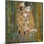 Collage Design with Painting Elements - The Kiss & Tannenwald (Pine Forest)-Elements of Gustav Klimt-Mounted Art Print