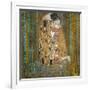 Collage Design with Painting Elements - The Kiss & Tannenwald (Pine Forest)-Elements of Gustav Klimt-Framed Art Print